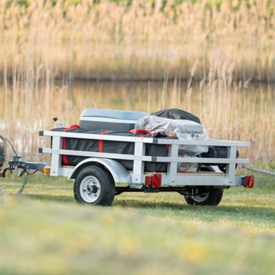 Image showing 8 th Stirling 4 x 4ft. Single Axle Galvalume Kit Trailer, 820 lb. Max Capacity