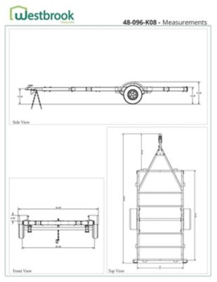 Image showing  4 ft. x 8 ft. Single Axle Galvanized Kit Trailer, 1,000 lb. Max Capacity