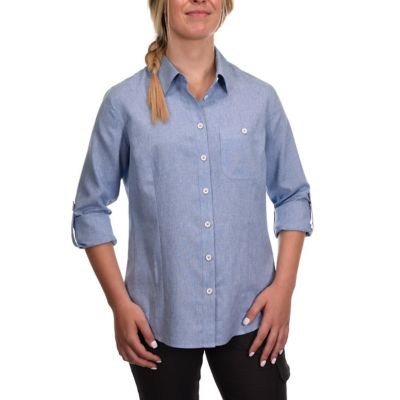 Ridgecut Women's Long-Sleeve Solid Chambray Shirt