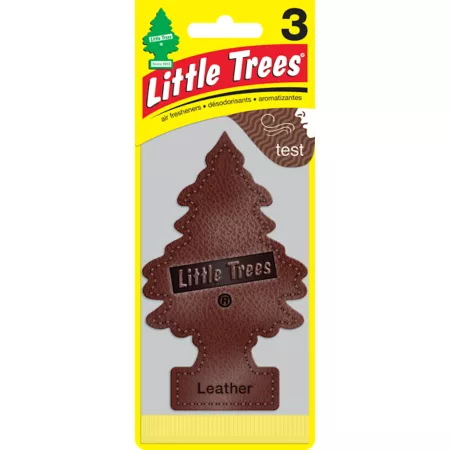 Little Trees Leather Scented Car Air Fresheners 3 Pack Automotive Air Fresheners