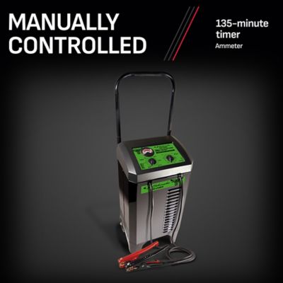 Image showing  200A 6/12V Electric Schumacher Manual Timer-Controlled Wheel Battery Charger and Jump Starter