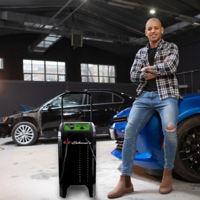 Image showing 5 th Farm & Ranch 200A 6/12V Electric Schumacher Manual Timer-Controlled Wheel Battery Charger and Jump Starter