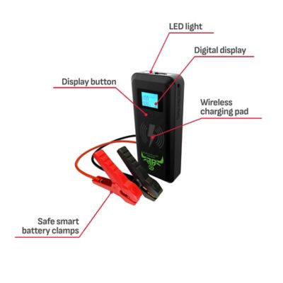Image showing  Farm and Ranch Portable Power Pack and 2,000A Peak Jump Starter with 10W Wireless Charging Pad
