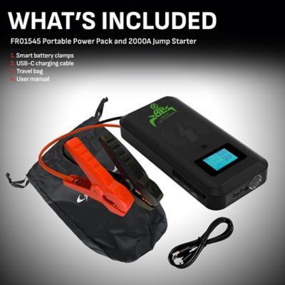 Image showing  Farm and Ranch Portable Power Pack and 2,000A Peak Jump Starter with 10W Wireless Charging Pad