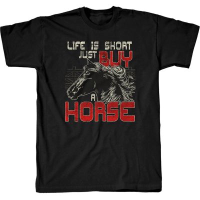 Goodie Two Sleeves Men's Short-Sleeve Just Buy a Horse T-Shirt