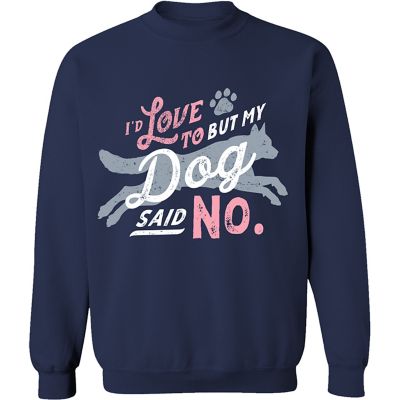 Farm Fed Clothing Women's Long-Sleeve Dog Said No Fleece Crew Neck Sweatshirt