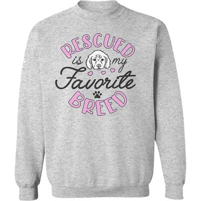 Farm Fed Clothing Women's Long-Sleeve Rescued Breed Fleece Crew Neck Sweatshirt