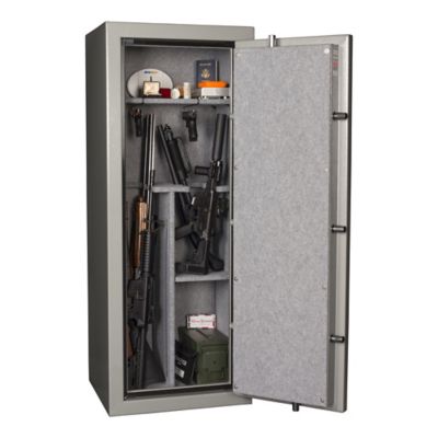 Image showing 5 th Tracker Safe 14 Long Gun 8.6 cu. ft. Combination Lock Gun Safe, Gray