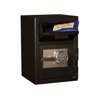 Image showing  0.67 cu. ft. Electronic Lock Steel Deposit Safe with Hopper, 14 in. x 14 in. x 20 in.