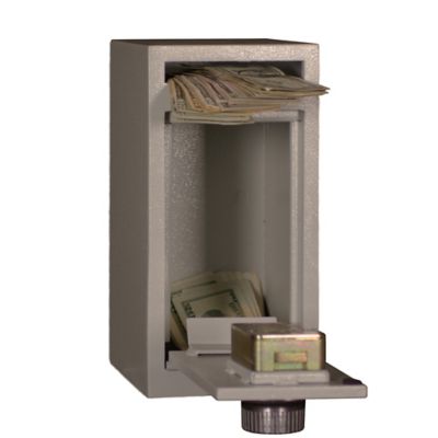 Image showing  0.22 cu. ft. Dial Lock Safe Deposit Safe with Felt Carpet Liner, 8 in. x 6 in. x 12 in.