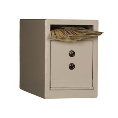 Tracker Safe Deposit Safe with Key Lock, Felt Carpet Liner, 12 in. x 6 in. x 8.5 in.