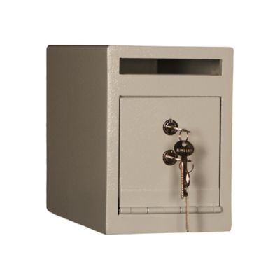 Image showing  0.23 cu. ft. Keyed Lock Safe Deposit Safe with Felt Carpet Liner, 12 in. x 6 in. x 8.5 in.