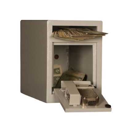 Image showing  0.23 cu. ft. Keyed Lock Safe Deposit Safe with Felt Carpet Liner, 12 in. x 6 in. x 8.5 in.