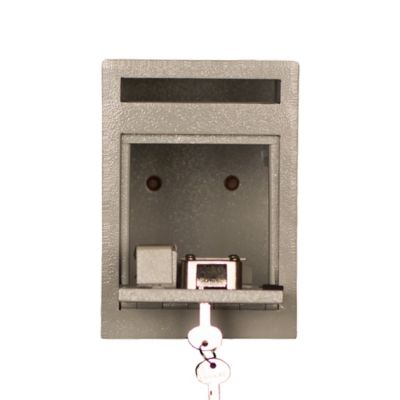 Image showing 7 th Tracker Safe 0.23 cu. ft. Keyed Lock Safe Deposit Safe with Felt Carpet Liner, 12 in. x 6 in. x 8.5 in.