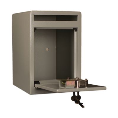 Image showing  0.46 cu. ft. Keyed Lock Steel Deposit Safe with Felt Carpet Liner, 10 in. x 8 in. x 12 in.