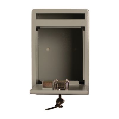Image showing 7 th Tracker Safe 0.46 cu. ft. Keyed Lock Steel Deposit Safe with Felt Carpet Liner, 10 in. x 8 in. x 12 in.