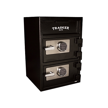Tracker Safe Double Door Deposit Safe with Hopper, Electronic Lock