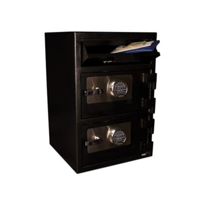 Image showing  3.5 cu. ft. Electronic Lock Double Door Deposit Safe with Hopper, 20 in. x 20 in. x 30 in.