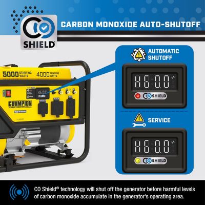 Image showing  5,000/4,000-Watt Gasoline Powered Portable Generator, CO Shield, CARB Compliant, RV-Ready
