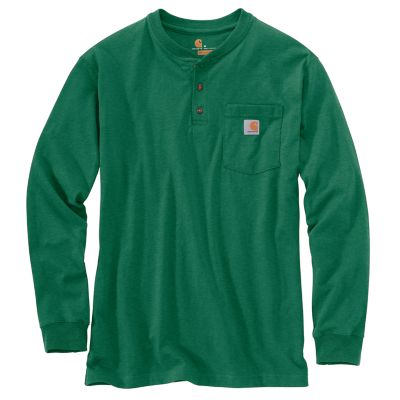 Image showing  Men's K128 Workwear Long-Sleeve Pocket Henley Shirt