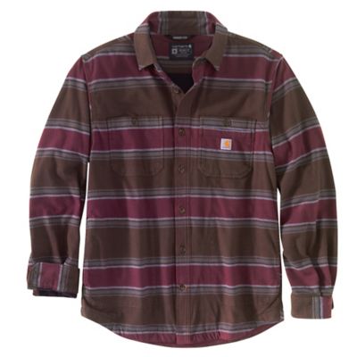 Carhartt Men's Rugged Flex Relaxed Fit Midweight Flannel Fleece-Lined Work Shirt
