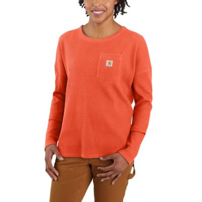 Carhartt Women's Relaxed Fit Heavyweight Thermal Long-Sleeve Pocket Base Layer Top