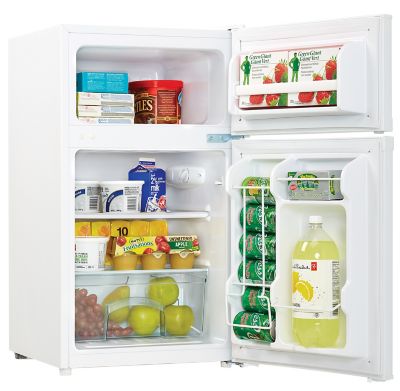 Image showing  3.1 cu. ft. Dual Door Compact Refrigerator, White