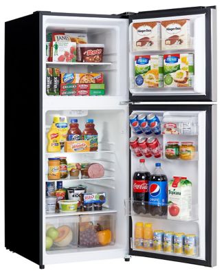 Image showing  10 cu. ft. Top-Mount Apartment Refrigerator, Stainless Steel