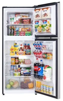 Image showing 8 th Danby 10 cu. ft. Top-Mount Apartment Refrigerator, Stainless Steel