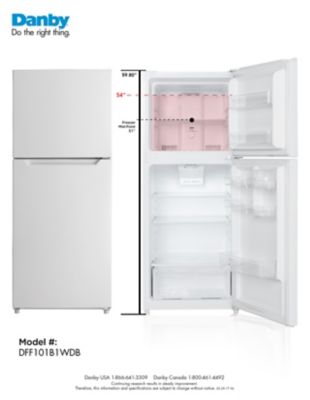 Image showing 7 th Danby 10 cu. ft. Top-Mount Apartment Refrigerator, White