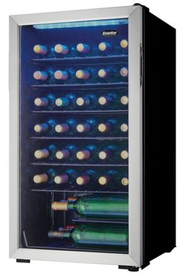 Image showing  36 Bottle Capacity Freestanding Wine Cooler, Stainless Steel