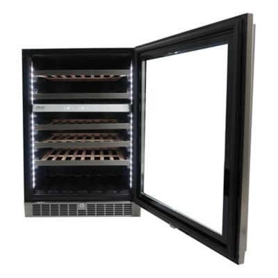 Image showing  51-Bottle Capacity Built-In Wine Cooler, Stainless Steel