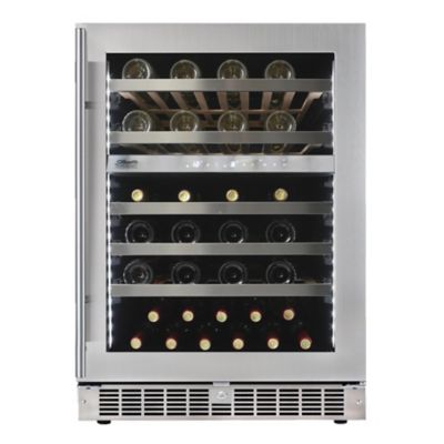 Image showing  51-Bottle Capacity Built-In Wine Cooler, Stainless Steel