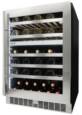 Image showing  51-Bottle Capacity Built-In Wine Cooler, Stainless Steel