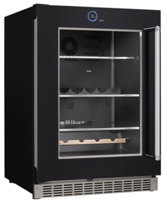 Image showing  12-Bottle 5 cu. ft. Built-In Beverage Center, Black, Left Hinge