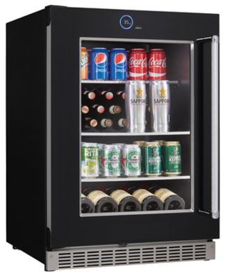 Image showing  12-Bottle 5 cu. ft. Built-In Beverage Center, Black, Left Hinge