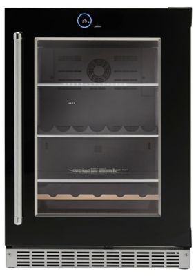 Image showing  12-Bottle 5 cu. ft. Built-In Beverage Center, Black, Right Hinge