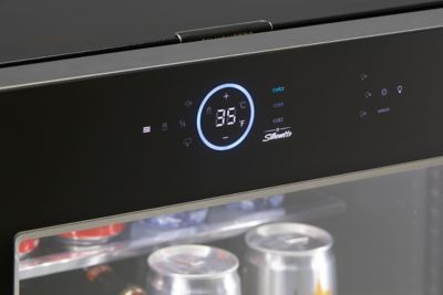 Image showing 8 th Danby 12-Bottle 5 cu. ft. Built-In Beverage Center, Black, Right Hinge