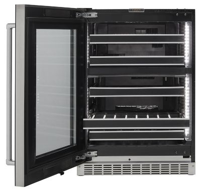 Image showing  37-Bottle Capacity Built-In Wine Cooler, Black, Left Hinge