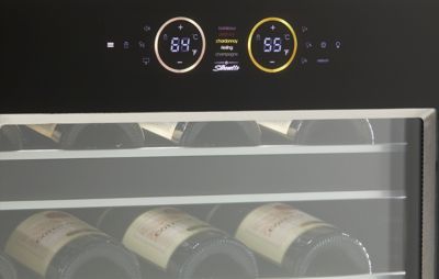 Image showing 9 th Danby 37-Bottle Capacity Built-In Wine Cooler, Black, Left Hinge