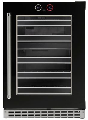 Danby 37-Bottle Capacity Built-In Wine Cooler, Black, Right Hinge