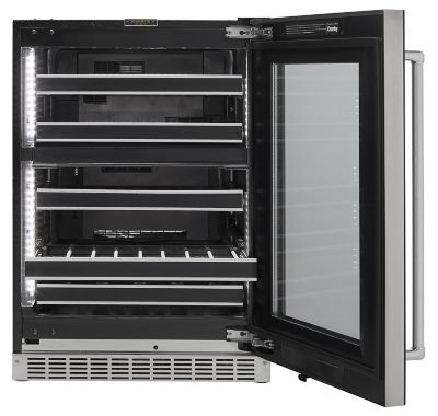 Image showing  37-Bottle Capacity Built-In Wine Cooler, Black, Right Hinge