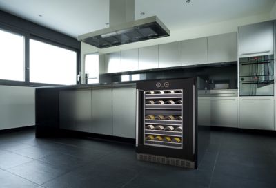 Image showing 8 th Danby 37-Bottle Capacity Built-In Wine Cooler, Black, Right Hinge