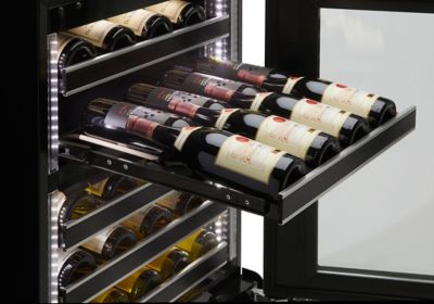 Image showing 9 th Danby 37-Bottle Capacity Built-In Wine Cooler, Black, Right Hinge