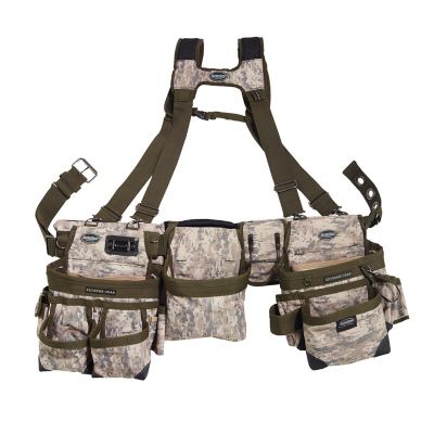 Bucket Boss 3 Bag Framers Rig Tool Belt with Suspenders, Digital