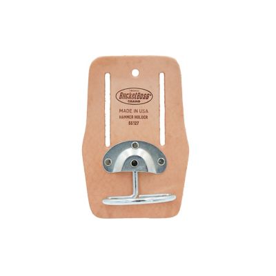 Bucket Boss Saddle Leather Swinging Hammer Holder, Fits 3 in. Tool Belts