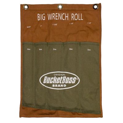 Bucket Boss 14 in. Big Wrench Roll Tool Organizer, Brown