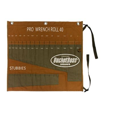 Bucket Boss 40 in. Pro Wrench Roll Tool Organizer, Brown