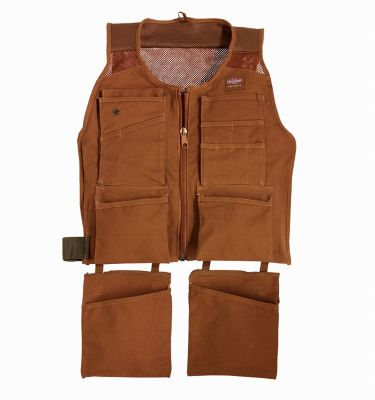 Bucket Boss Large/Extra Large Canvas Supervest, Brown