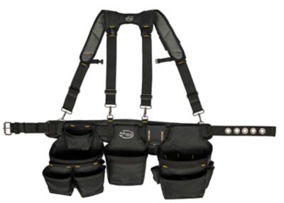 Dead on Tools Ballistic Framer's Tool Belt with Suspenders, Ballistic Nylon